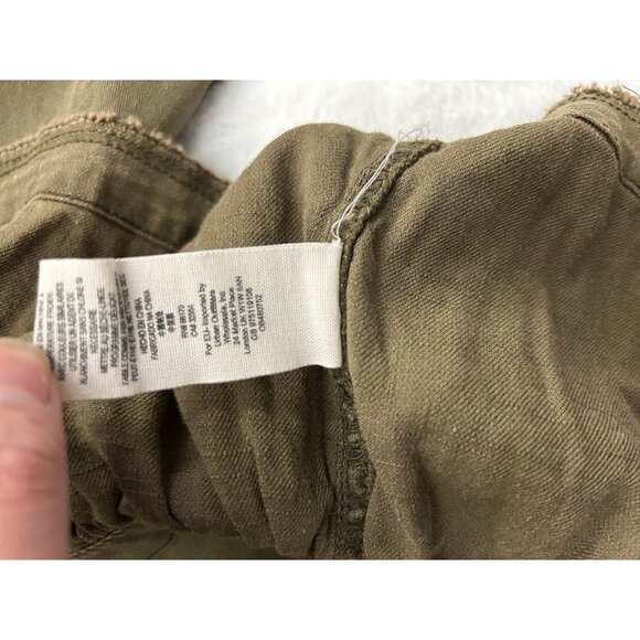 FREE PEOPLE Military Green Ruffle Frayed Hem Jacket Style OB480752 Size Large - Picture 16 of 16